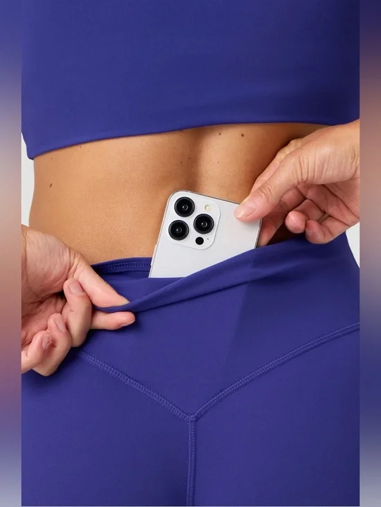 NWOT Fabletics The No-Seam PureLuxe TLC Legging Color Nightfall Purple Size XXS - Picture 4 of 13